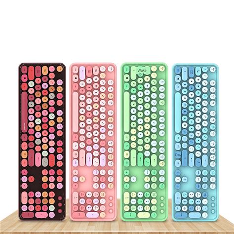 Mofii Sweet Keyboard Mouse Combo Mixed Color 24g Wireless Keyboard
