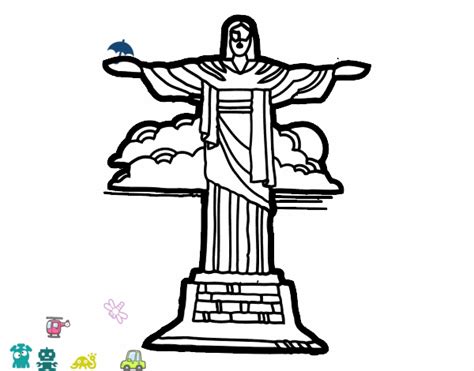 Desenho De Cristo Redentor Pintado E Colorido Por Usu Rio N O