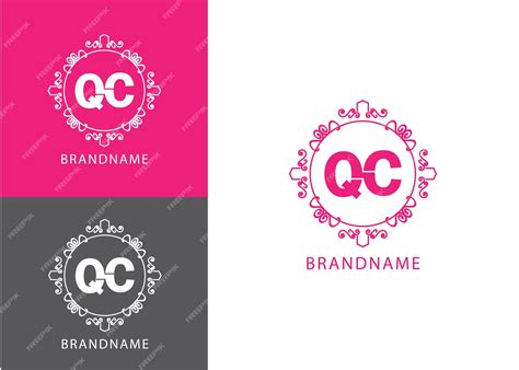 Premium Vector Modern Monogram Initial Letter Qc Logo Design Template
