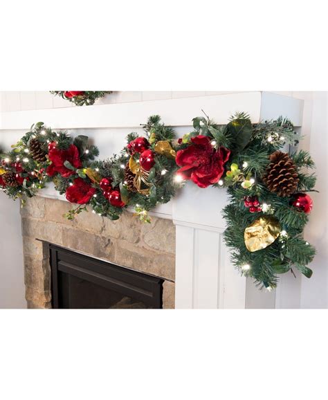 From the mantel to the staircase to the tree and indoor christmas tree lights, we have the indoor christmas decorations you'll want to hang up anywhere and everywhere inside your home. Village Lighting 9' Pre-Lit LED Garland - Red Magnolia ...