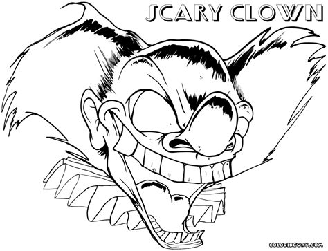 Scary Clown Coloring Page Coloring Page To Download Coloring Home