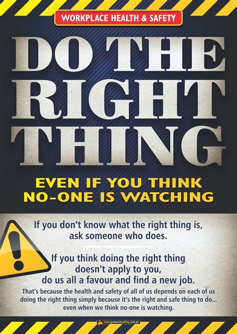 Do The Right Thing Safety Posters Promote Safety