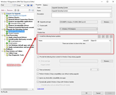 Deploy Win10 Feature Update Using An SCCM Upgrade Task Sequence