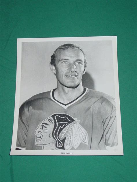 1971 Bill White Photo Chicago Blackhawks Nhl 8x10 Bw Orgll Press Team