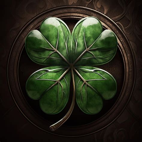 Premium Photo Four Leaf Clover Art For Saint Patricks Day Green