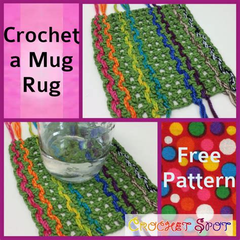 Crochet Spot Blog Archive Crochet Pattern Tasseled Mug Rug