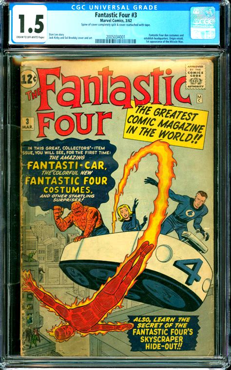 Fantastic Four 3 Cgc Graded 15 Fantastic Four Don Costumes And