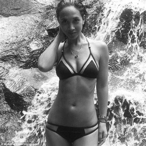 Myleene Klass Wears A Tiny Black Bikini For Jungle Trek