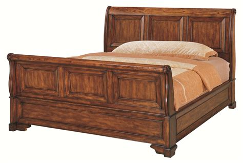 Aspenhome Centennial Eastern King Sleigh Bed In Chestnut Brown