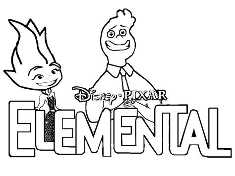 Printable Disney Pixar Elemental Coloring Page Download Print Or