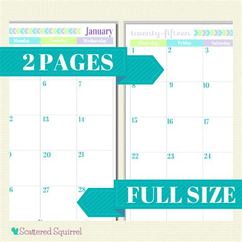 6 Best Images Of 2 Month Per Page Full Size Calendar Printable 2016