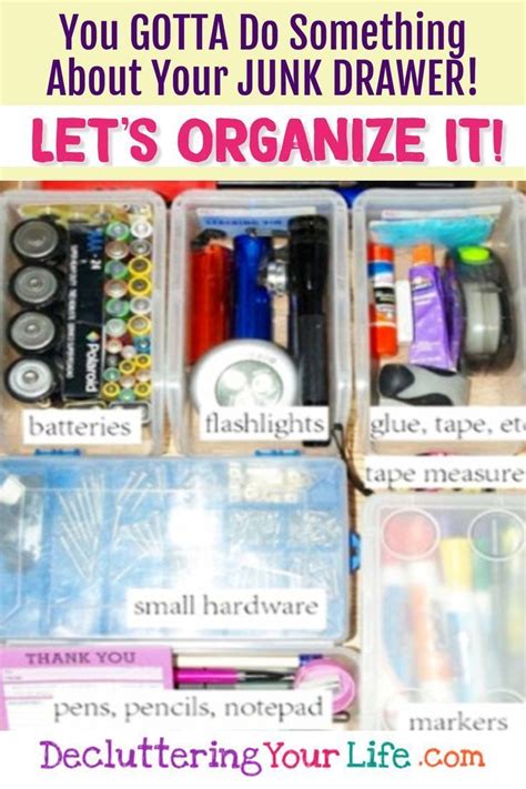 Junk Drawer Organization Tips Genius Organizing Ideas