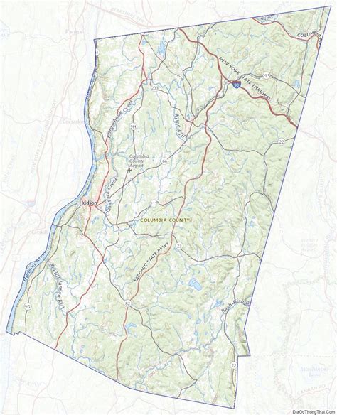 Topographic Map Of Columbia County New York Columbia County