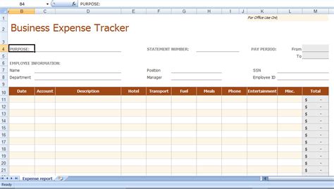 8 Business Expense Tracker Templates Excel Templates