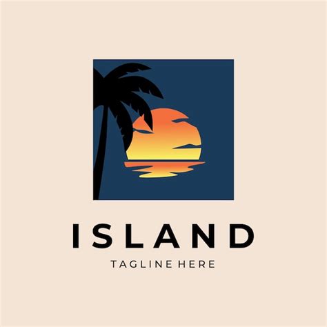 Premium Vector Beach Logo Design And Tropical Island Vector Template