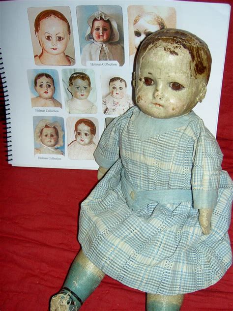 Early Alabama Ella Smith Oil Painted Cloth Doll Rare Bare Feet Wigged ~some Tlc Ebay