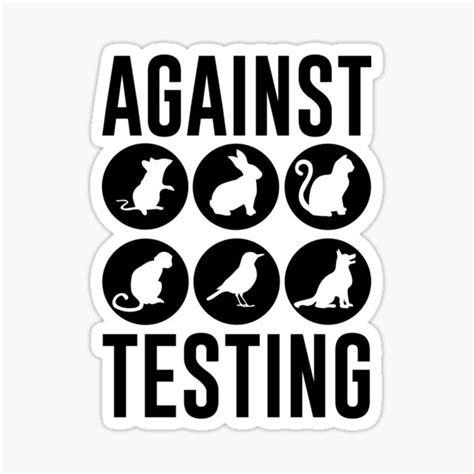 Animal Testing Stickers Redbubble