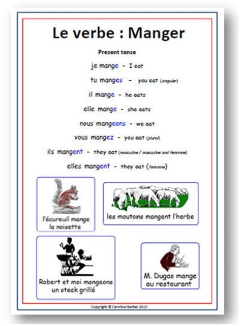 Conjugaison du verbe manger à tous les temps, découvrez le verbe manger (1er groupe), avec ses synonymes, sa définition et des exemples du verbe manger dans des phrases. 113 best images about verbes on Pinterest | French, Year 6 and Fle