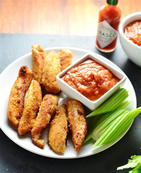 Smoky Chicken Fingers With Bloody Mary Dipping Sauce