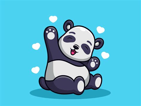 Cute Panda Cartoon 🐼🥰 By Mexdesign On Dribbble