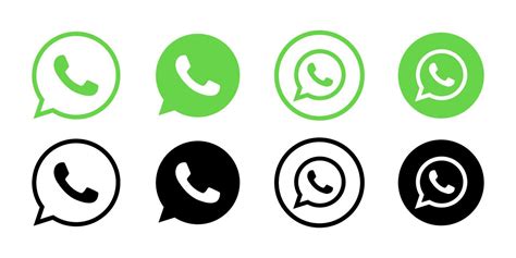Whatsapp Logo Icon Set Whatsapp Logo Collection 35355872 Vector Art At