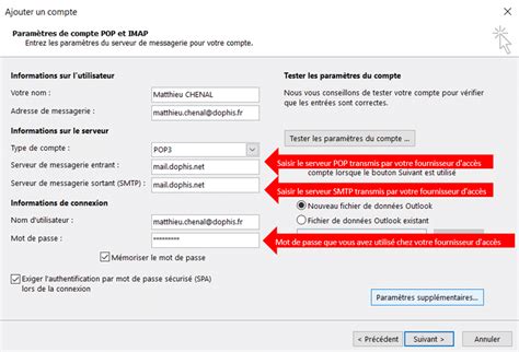 Configurer Outlook4 Dophis Développement Et Formation Excel Vba Access