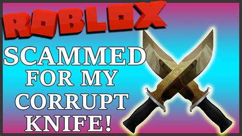 Roblox is an online virtual playground and. I Got Scammed Out Of My Corrupt Knife Real Glitch Roblox ...