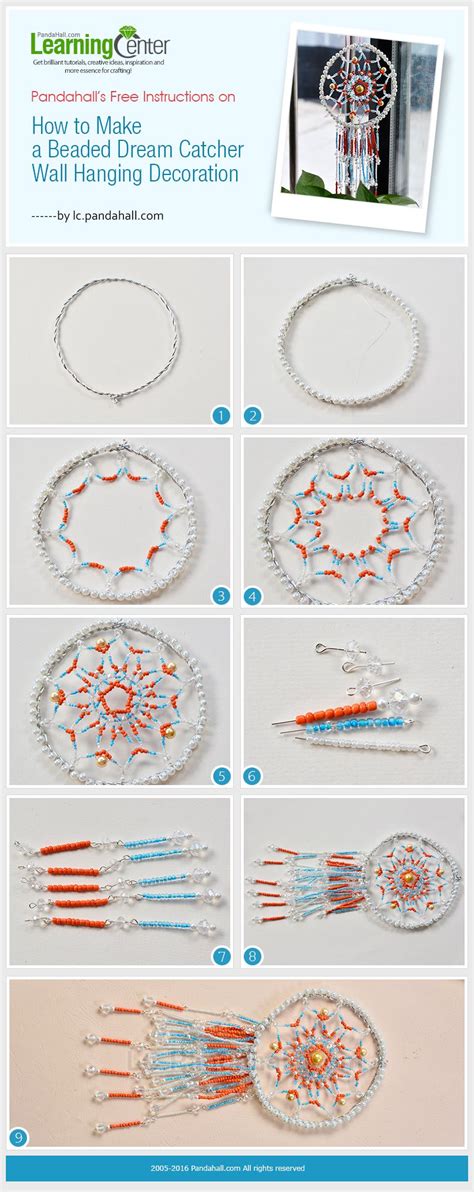Pandahalls Free Instructions On How To Make A Beaded Dream Catcher