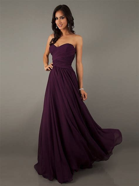 Eggplant Dresses For Weddings Dark Purple Prom Dresses Purple