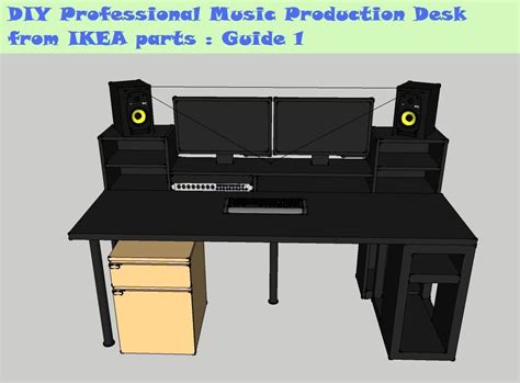 I have an ikea table that i use to hold a 16 channel mackie, my dynaudio monitors, a computer monitor and my mpc 3k. Guide: DIY Music Production Desk from IKEA Parts - Build 1 | Music desk, Home studio music ...