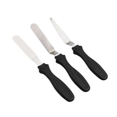 The blade allows you to swipe a layer of color onto the canvas in a motion that recalls a baker smoothing frosting over a cake. 3Pcs/Set Cake Spatula Palette Knife Cakes Icing Sugarcraft ...
