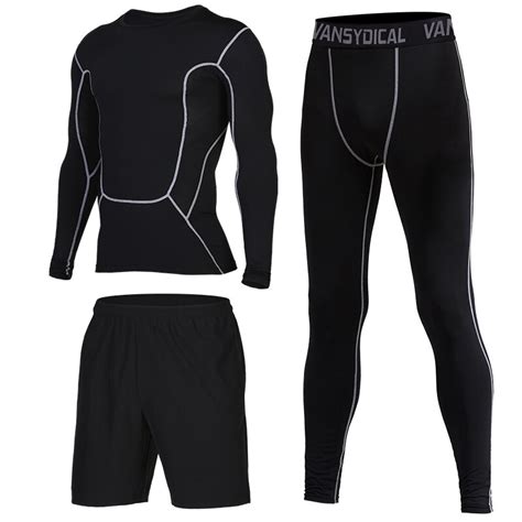 men s compression sport suit gym tights dry fit running sets training sports suit workout