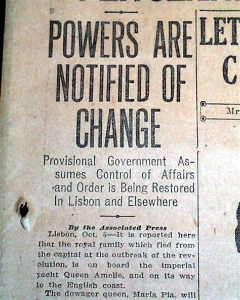 5 October 1910 Revolution Portugal