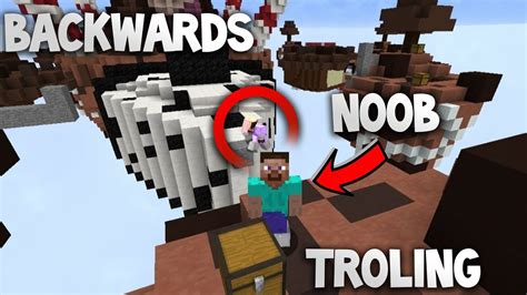 Backwards Noob Skin Troll Legendary Minecraft Skywars Trolling Youtube