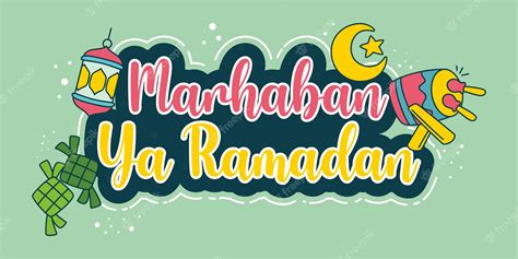 Premium Vector Marhaban Ya Ramadan Banner Design Template