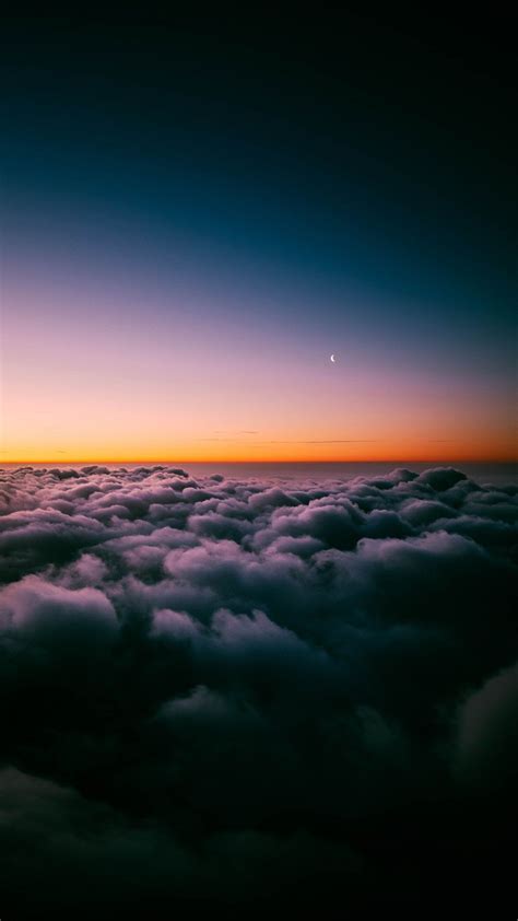 Free Download Sunset Horizon Above Clouds Wallpaper