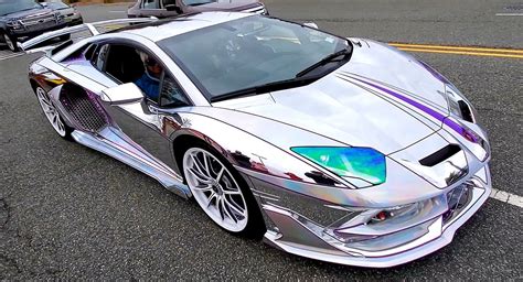 Holographic Chrome Lamborghini Aventador Svj Is As Bright As Times