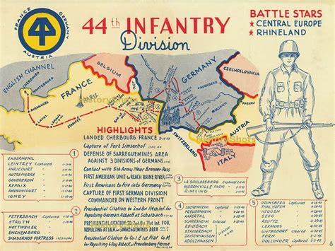 44th Infantry Division Campaign Map Historyshots Infoart