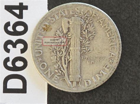 1937 P Mercury Dime 90 Silver U S Coin D6364