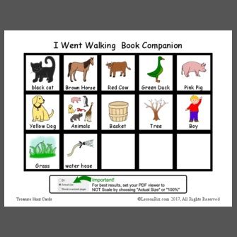 I Went Walking Book Companion
