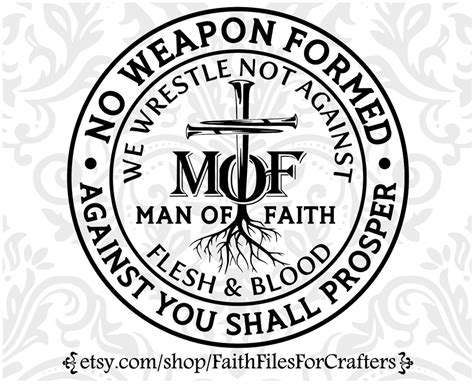 Man Of Faith Svg No Weapon Formed Against You Shall Prosper Svg Armor