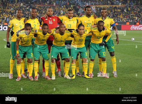South Africa S Team Pose For The Team Photo During The 2010 Fifa World Cup Group A Match Between