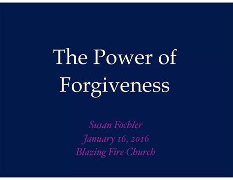 The Power of Forgiveness | PPT