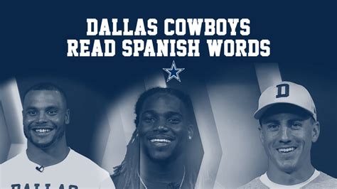 Dallas Cowboys Read Spanish Words