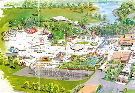 Theme Park Brochures Riverside Map 1980