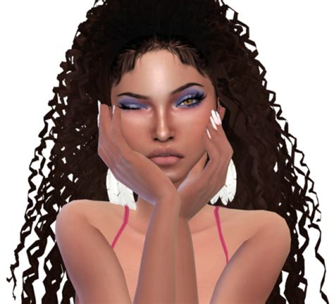 The Sims 4 Ebonix Curly Hair Ethnic Alpha Hair Sims Cc