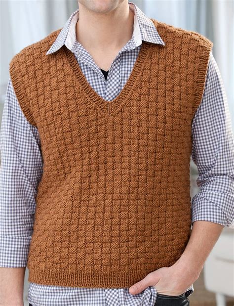 Mens Sleeveless Sweater Knitting Pattern