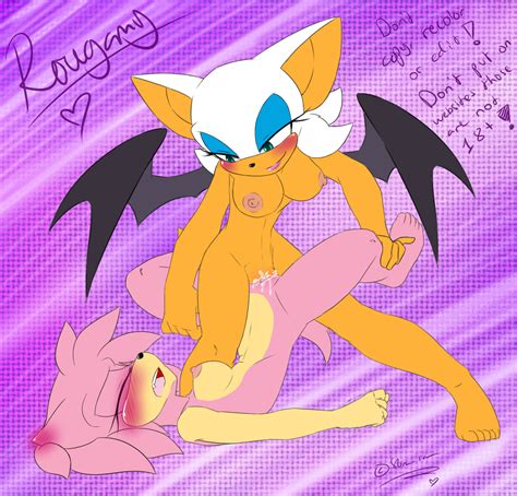 Rule 34 Amy Rose Anthro Bat Blush Breasts Climax Color Female Female