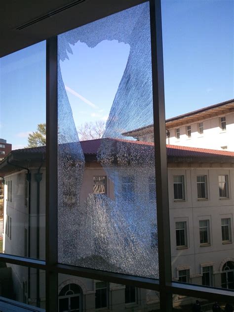 Frozen Shattered Glass In Basement