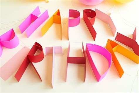3D Birthday Banner DIY | Oh Happy Day! | Diy birthday banner, Happy birthday banner diy, Diy banner
